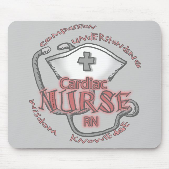 Mousepad Apoio de mouse Axioma de Enfermeira Cardiaca (Frente)