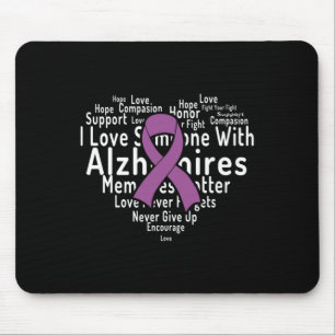 Mousepad Apoio na Nuvem Conscientização Alzheimerheimer Hei