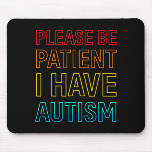 Mousepad Apoio Paciência Autismo Crianças Autistas Jovens G