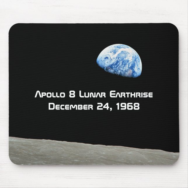 Mousepad Apollo 8, 50º aniversário da Terra Lunar (Frente)