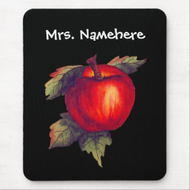 Mousepad Apple vermelho no preto