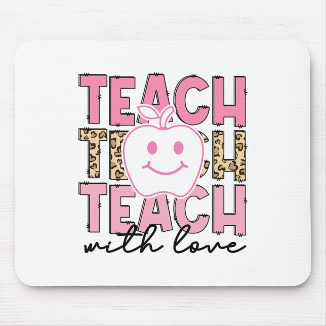 Mousepad Apreciação ao Professor Leopardo Ensine Com Amor E (Frente)