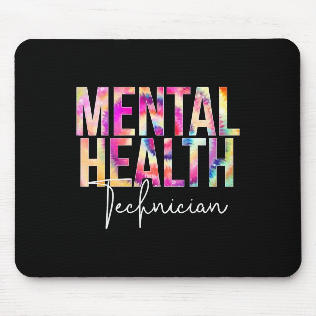 Mousepad Apreciação da Escola Tie Dye do Técnico de Saúde (Frente)