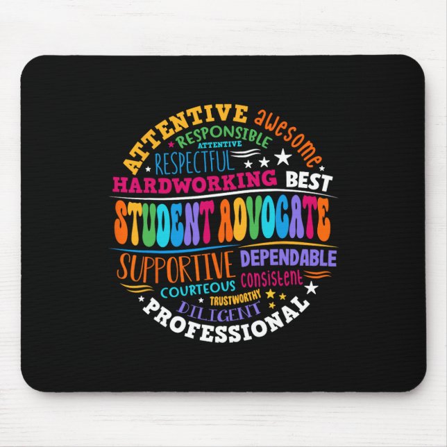 Mousepad Apreciação do defensor do aluno groovy de volta à  (Frente)