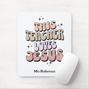Mousepad Apreciação personalizada retrô de fé para professo