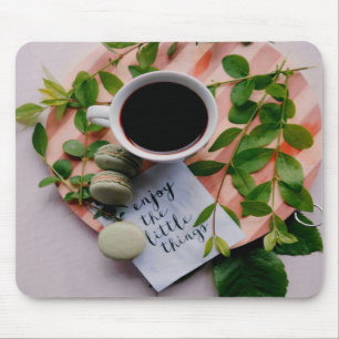 Mousepad Apreciar As Pequenas Coisas Café Biscoitos Paz