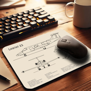 Mousepad Aprenda 23 - Planos de desenho de projeto de avião