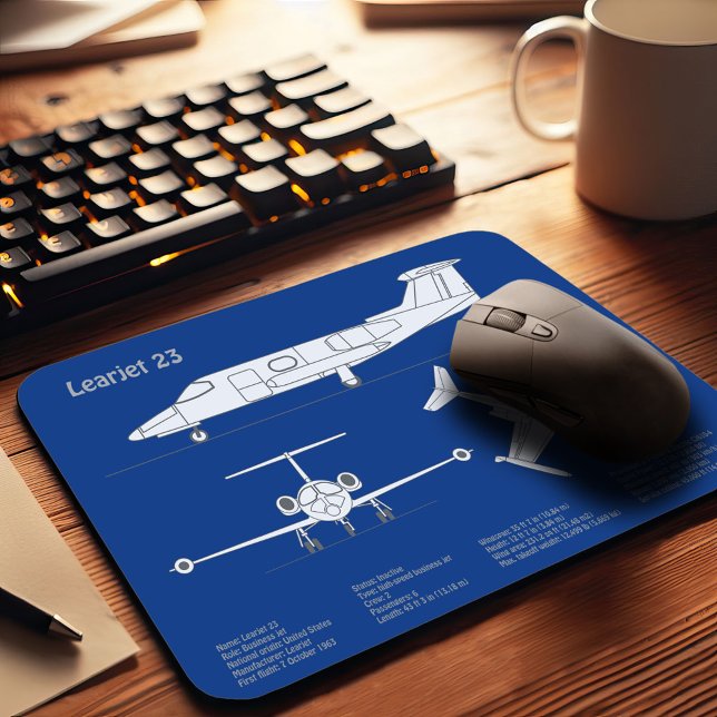 Mousepad Aprenda 23 - Planos de desenho de projeto de avião (Criador carregado)