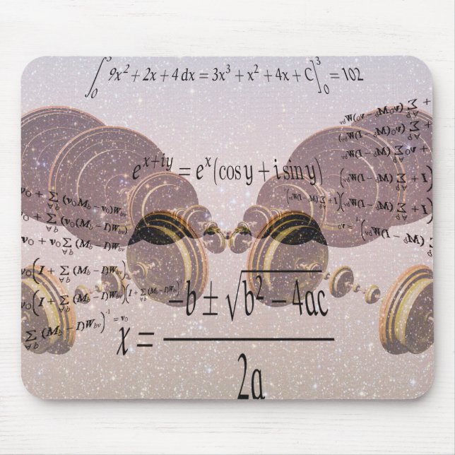 Mousepad Aprendendo matemática. Conceito de educação (Frente)