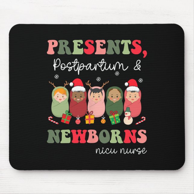 Mousepad Apresenta Postpartum E Recém-Nascidos Enfermeira E (Frente)