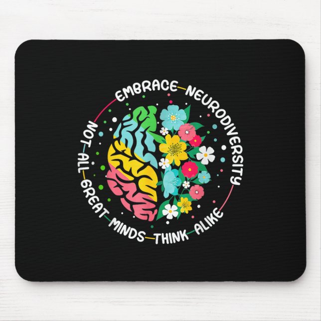 Mousepad Aproveite a neurodiversidade cerebral Autismo de c (Frente)