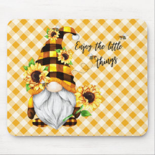 Mousepad Aproveite as Pequenas Coisas Gnomo Girassol
