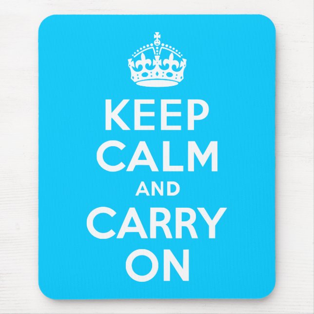 Mousepad Aqua Blue Fique Calmo e continue (Frente)