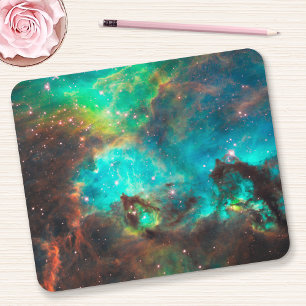 Mousepad Aqua Green Star Cluster Celestial