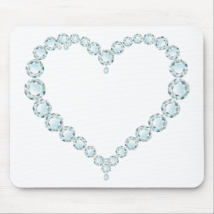 Mousepad Aquamarine Gem Heart