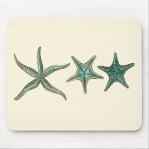 Mousepad Aquamarine Triple Starfish
