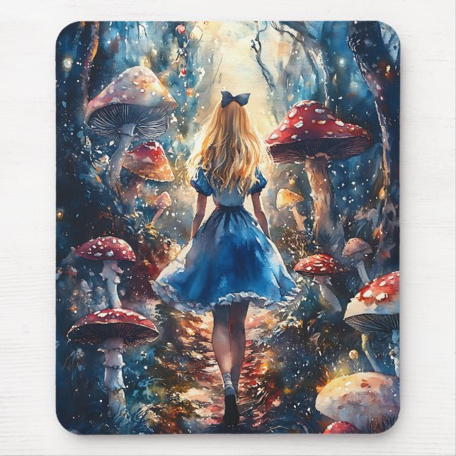 Mousepad Aquarela Alice no País das Maravilhas (Frente)