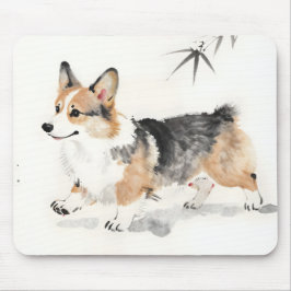 Mousepad Aquarela Corgi – Arte Caprichosa de Cachorro com T