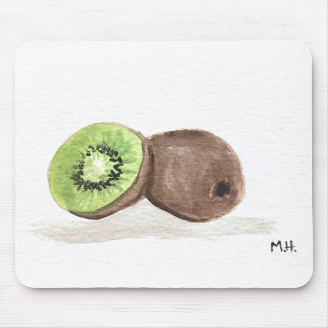 Mousepad Aquarela de fruta Kiwi (Frente)