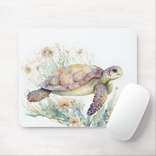 Mousepad Aquarela De Tartaruga