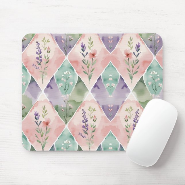 Mousepad Aquarela Floral (Com mouse)