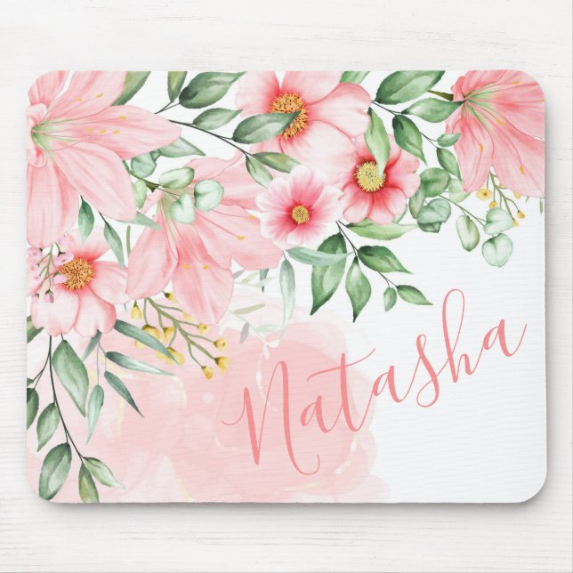 Mousepad Aquarela Floral (Frente)