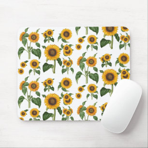 Mousepad Aquarela Flores suntuárias Folhagem botânica Verde