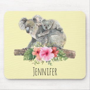 Mousepad Aquarela Koala Urte Linda Mãe e Bebê
