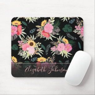 Mousepad Aquarela Pópia e Girassóis Design