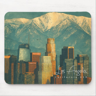 Mousepad Aquarela Vintage de Los Angeles | Califórnia Retrô