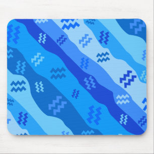 Mousepad Aquarius Zodiac Stripes