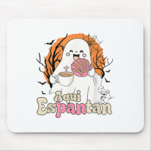 Mousepad Aqui Espantan Pantasmas Fantasma Conchas Halloween