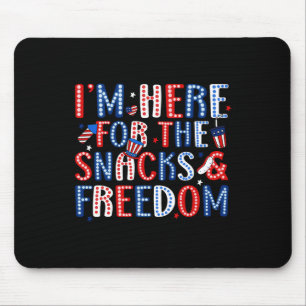 Mousepad Aqui Para Os Cachorros E A Liberdade Para 4 De Jul