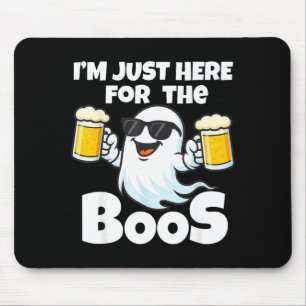Mousepad Aqui para os fantasmas óculos de sol divertido hal