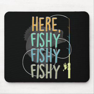 Mousepad Aqui Pescador Pesca Peixe Rod Pesca Sayi
