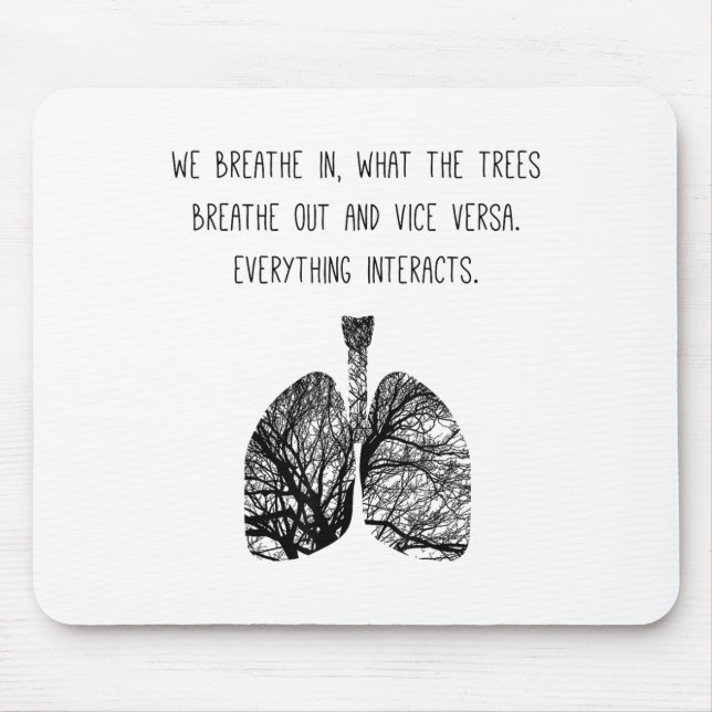 Mousepad Ar de Árvore Pulmão Respira Fotossíntese Tre (Frente)