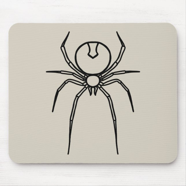 Mousepad Aranha - Branco Osso e Preto Bato (Frente)