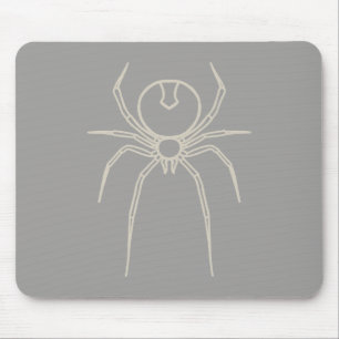 Mousepad Aranha - Cinza fantasma e branco ósseo