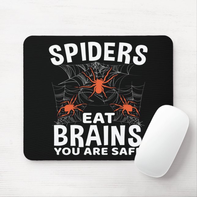 Mousepad Aranhas Comem Cérebros Você É O Dia das Bruxas Seg (Com mouse)