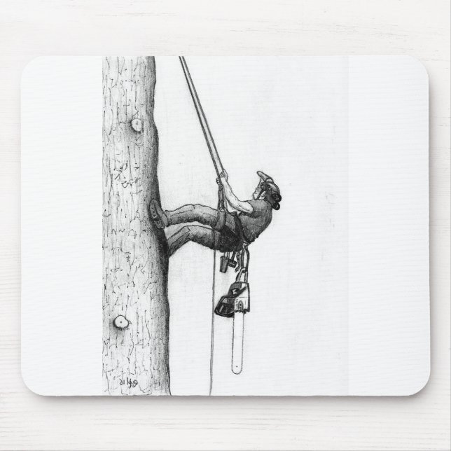 Mousepad Arb Arborist Árvore cirurgião Chainsaw Gift card (Frente)