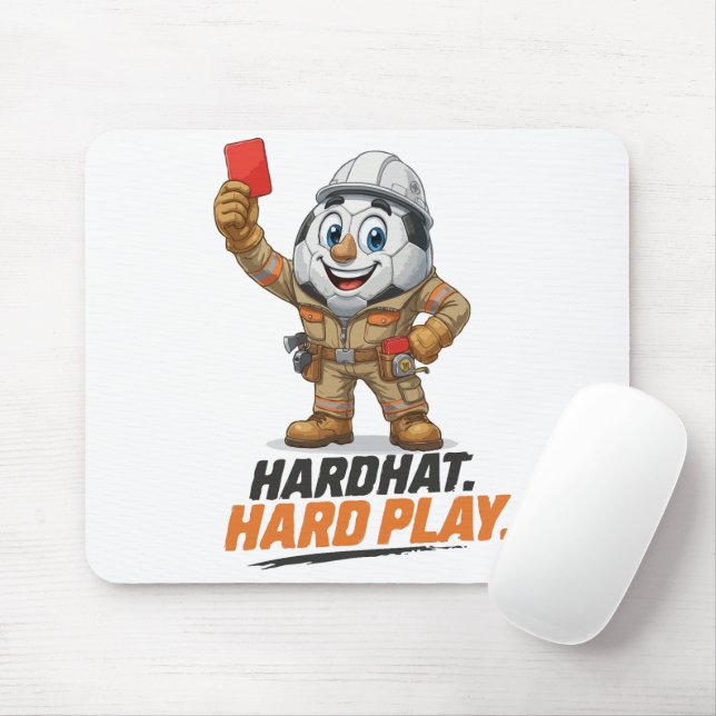 Mousepad Árbitro de Futebol com Capacete de Proteção (Com mouse)