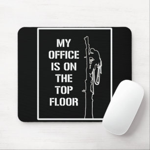 Mousepad Arboristas brancos: "O meu escritório fica no úl