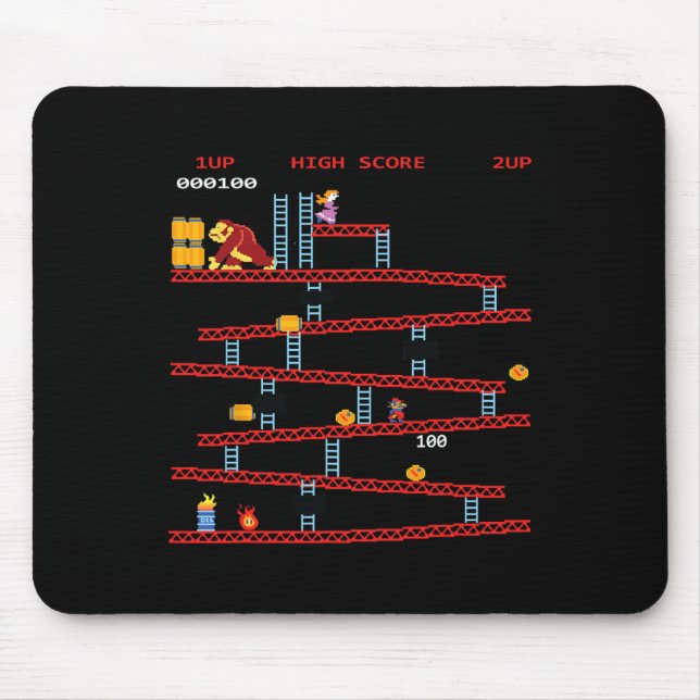 Mousepad Arcade de Jogos Console de Videojogo Retro Jogos A (Frente)