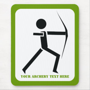 Mousepad Archer com seu arco preto, arquivista verde person