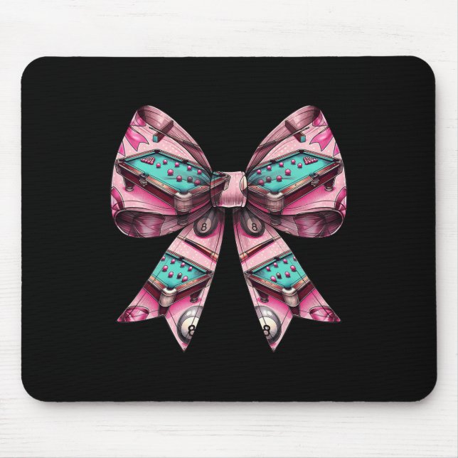 Mousepad Arco Coquette Billiards Piscina Mesa Cue Patterna  (Frente)