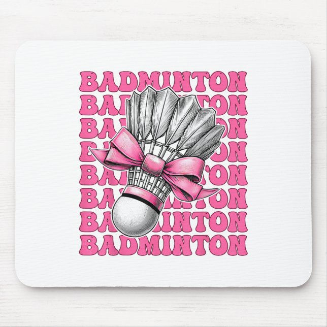 Mousepad Arco de Badminton Jogadora Shuttle Girl Mãe Pin (Frente)