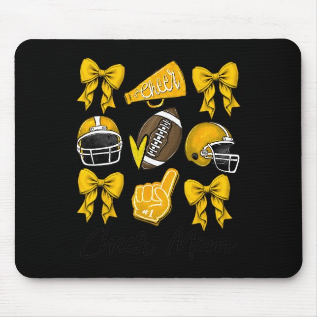 Mousepad Arco de Futebol Cheer Mãe Amarelo (Frente)