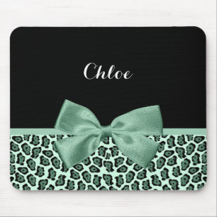 Mousepad Arco e nome da Impressão Girly Jade verde-branca