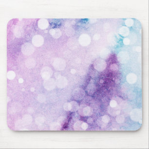 Mousepad Arco-íris Azul-verde e Roxo Bokeh Aquarela