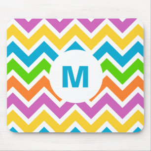 Mousepad Arco-Íris Colorido Brilhante Monograma